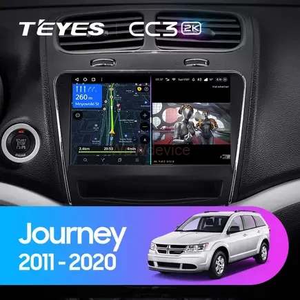 Штатная магнитола Teyes CC3 2K 4/64 Dodge Journey JC (2011-2020)