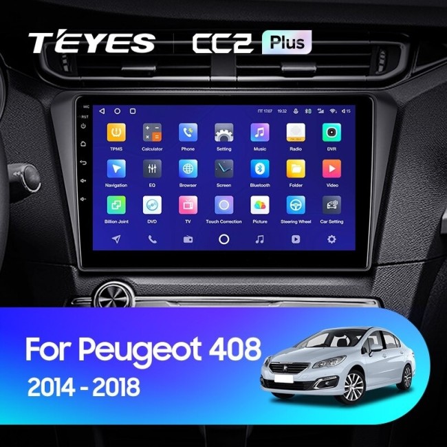 Штатная магнитола Teyes CC2 Plus 4/64 Peugeot 408 (2014-2018)