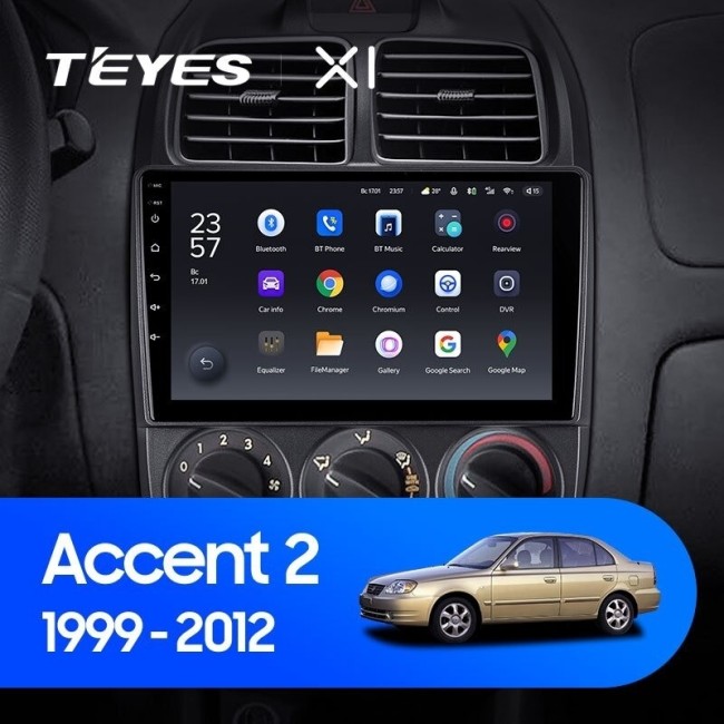 Штатная магнитола Teyes X1 4G 2/32 Hyundai Accent II LC2 (1999-2012)