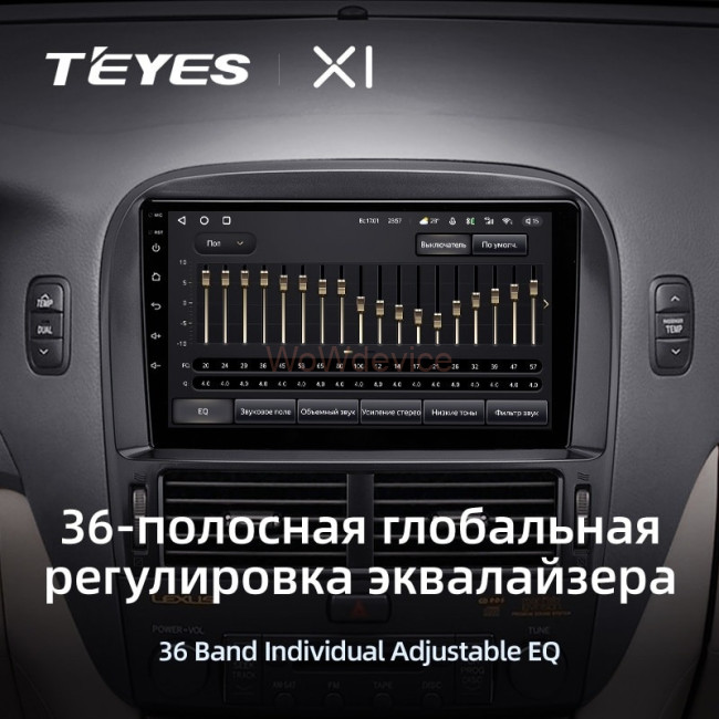 Штатная магнитола Teyes X1 4G 2/32 Toyota Celsior XF30 (2000-2006) F2