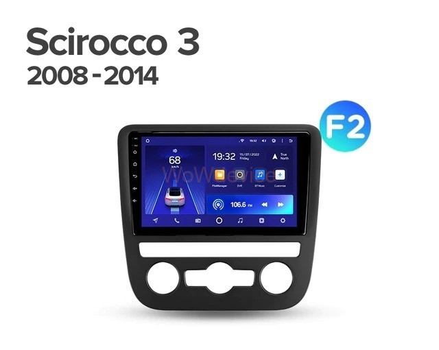 Штатная магнитола Teyes CC2 Plus 6/128 Volkswagen Scirocco (2008-2014) F2