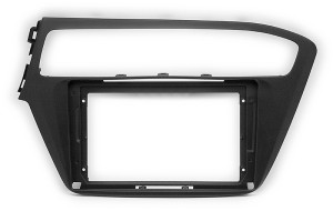 Рамка магнитолы 9.0" (цв.Черный) для HYUNDAI i-20 2018-2020 Левый руль