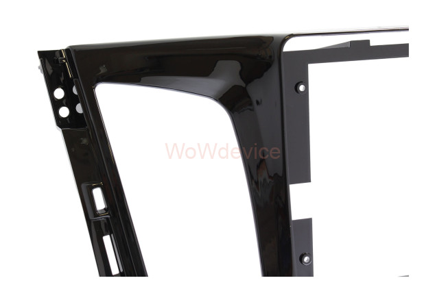 Рамка магнитолы 9.0" (цв.Глянцевый Черный) для MITSUBISHI L 200, Triton 2015-2018 Климат