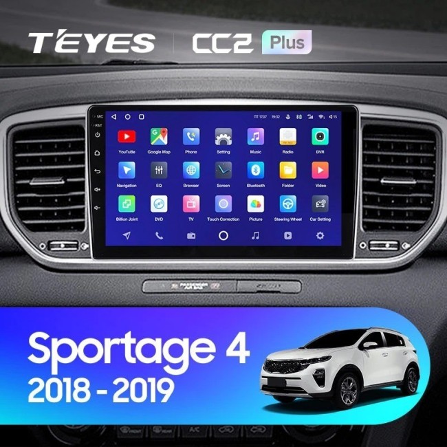 Штатная магнитола Teyes CC2 Plus 4/64 Kia Sportage 4 QL (2018-2020) Тип-A