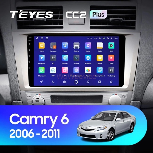 Штатная магнитола Teyes CC2L Plus 1/16 Toyota Camry 6 XV 40 50 (2006-2011) F2