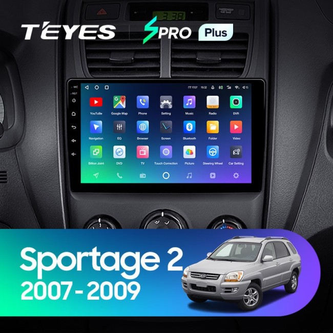 Штатная магнитола Teyes SPRO Plus 6/128 Kia Sportage 2 (2007-2009)