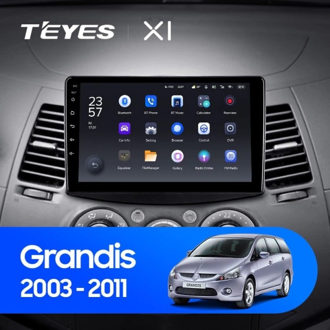 Штатная магнитола Teyes X1 4G 2/32 Mitsubishi Grandis 1 (2003-2010) F1