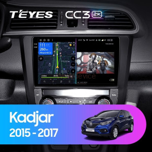 Штатная магнитола Teyes CC3 2K 360 6/128 Renault Kadjar (2015-2017)
