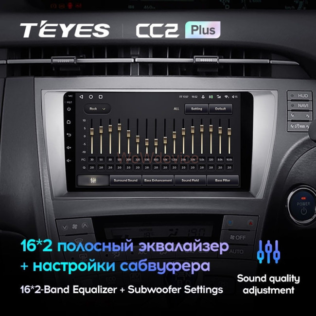 Штатная магнитола Teyes CC2 Plus 4/64 Toyota Prius 3 XW30 (2009-2015) Правый руль