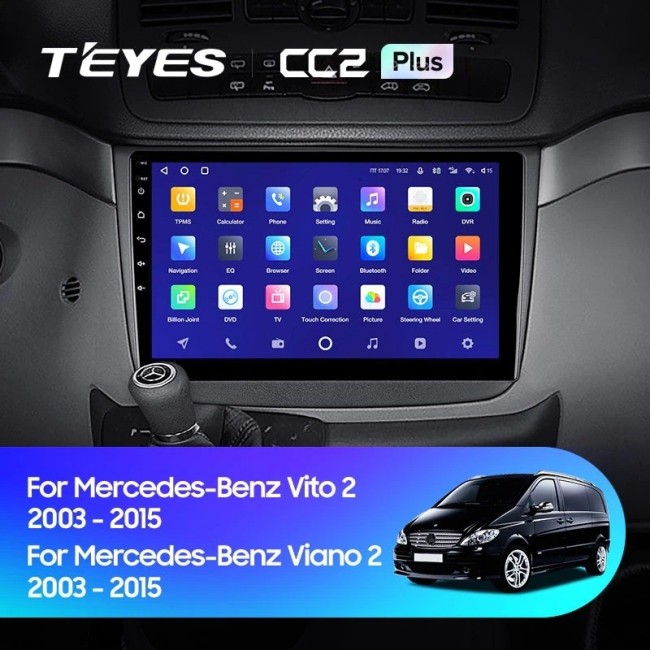Штатная магнитола Teyes CC2L Plus 1/16 Mercedes-Benz Vito W639 (2010-2015)