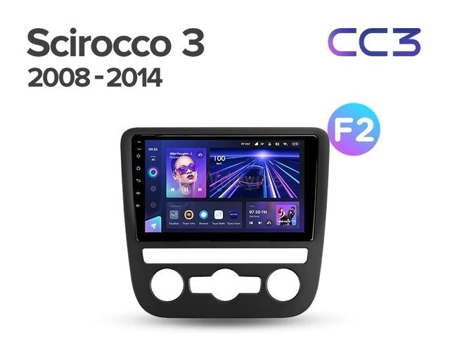Штатная магнитола Teyes CC3 3/32 Volkswagen Scirocco (2008-2014) F2