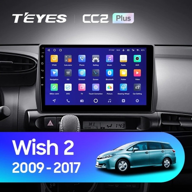 Штатная магнитола Teyes CC2L Plus 1/16 Toyota Wish 2 XE20 (2009-2017)