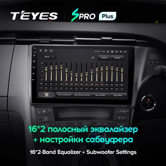 Штатная магнитола Teyes SPRO Plus 6/128 Toyota Prius 3 XW30 (2009-2015) F2 правый руль