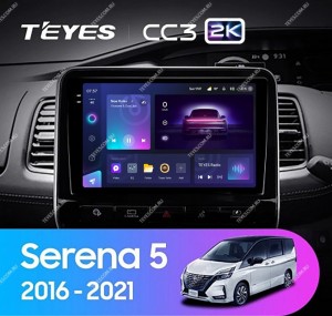 Штатная магнитола Teyes CC3 2K 3/32 Nissan Serena 5 V C27 (2016-2021) F1 правый руль