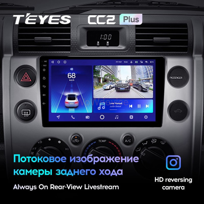 Штатная магнитола Teyes CC2L Plus 1/16 Toyota FJ Cruiser J15 (2006-2020)