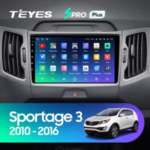 Штатная магнитола Teyes SPRO Plus 6/128 Kia Sportage 3 SL (2010-2016) Тип-A