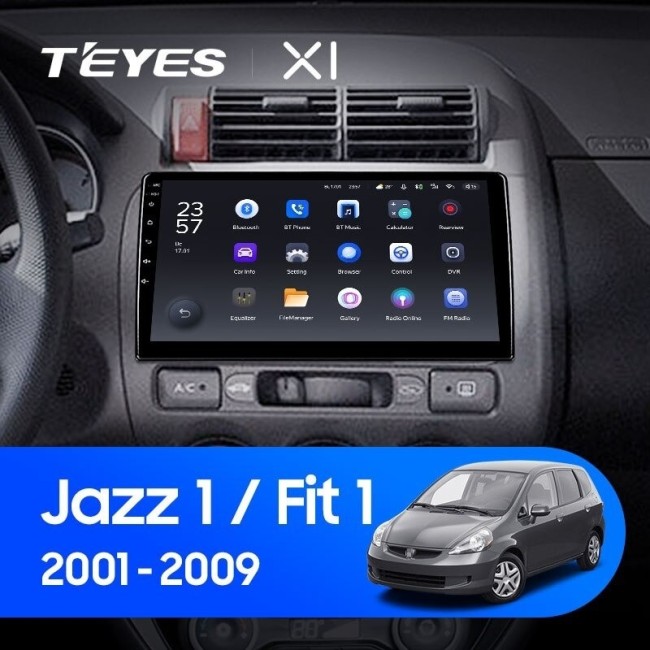 Штатная магнитола Teyes X1 4G 2/32 Honda Jazz 1 (2001-2009)