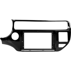 Рамка магнитолы 9.0" (цв.Глянцевый Черный) для KIA Rio (UB), K3 2015-2017 Левый руль