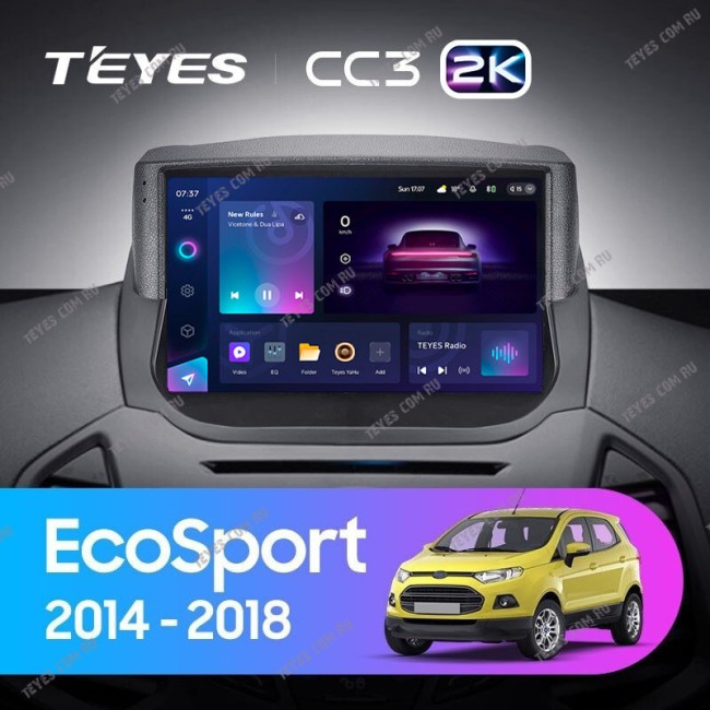 Штатная магнитола Teyes CC3 2K 6/128 Ford Ecosport (2013-2017)