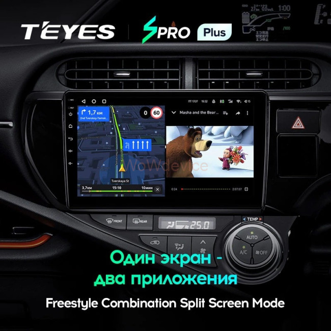 Штатная магнитола Teyes SPRO Plus 3/32 Toyota Aqua (2011-2017) правый руль