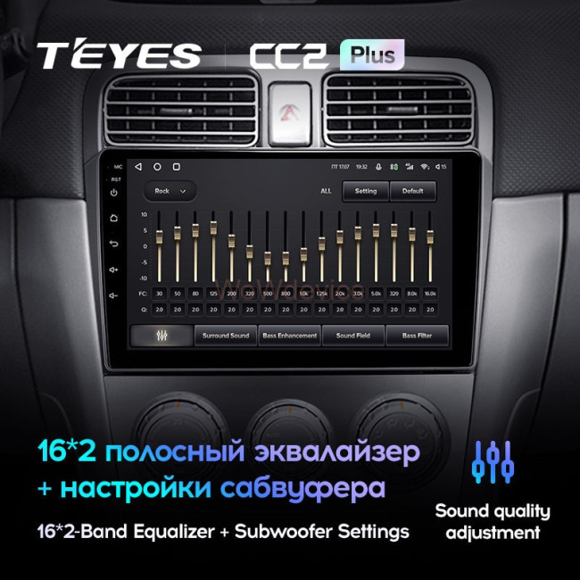 Штатная магнитола Teyes CC2 Plus 6/128 Subaru Forester SG (2002-2008) Штатная магнитола Teyes CC2 Plus 6/128 Subaru Forester SG (2002-2008)