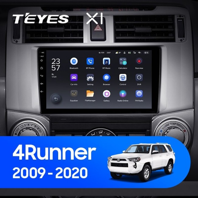 Штатная магнитола Teyes X1 4G 2/32 Toyota 4Runner 5 N280 (2009-2020)