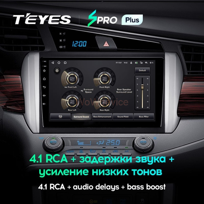Штатная магнитола Teyes SPRO Plus 6/128 Toyota Innova 2 (2015-2022) Левый руль