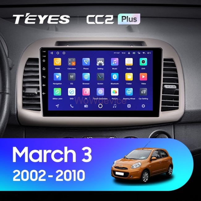 Штатная магнитола Teyes CC2L Plus 1/16 Nissan March 3 K12 (2002-2010)