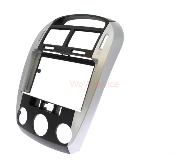 Рамка магнитолы 9.0" (цв.Черный и Серебристый) для KIA Cerato (LD) 2006-2008 Кондиционер Рамка магнитолы 9.0" (цв.Черный и Серебристый) для KIA Cerato (LD) 2006-2008 Кондиционер