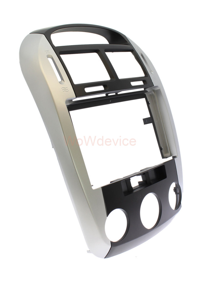 Рамка магнитолы 9.0" (цв.Черный и Серебристый) для KIA Cerato (LD) 2006-2008 Кондиционер Рамка магнитолы 9.0" (цв.Черный и Серебристый) для KIA Cerato (LD) 2006-2008 Кондиционер