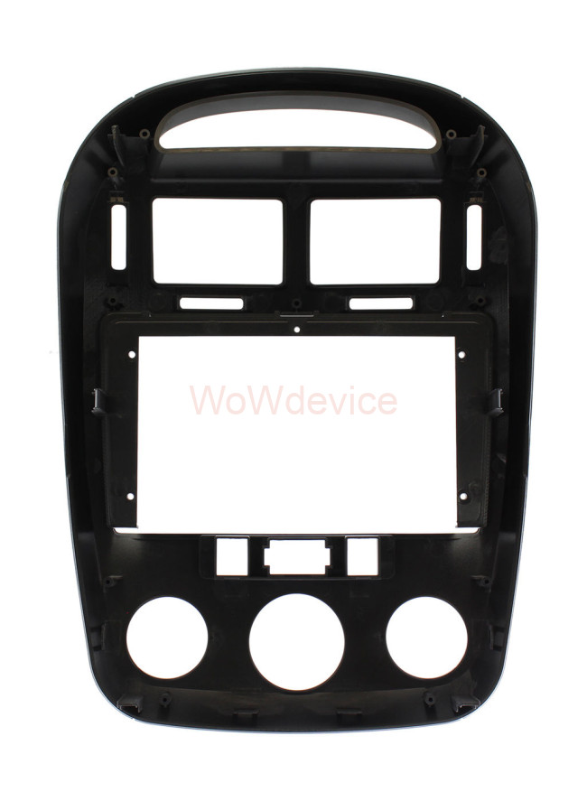 Рамка магнитолы 9.0" (цв.Черный и Серебристый) для KIA Cerato (LD) 2006-2008 Кондиционер Рамка магнитолы 9.0" (цв.Черный и Серебристый) для KIA Cerato (LD) 2006-2008 Кондиционер