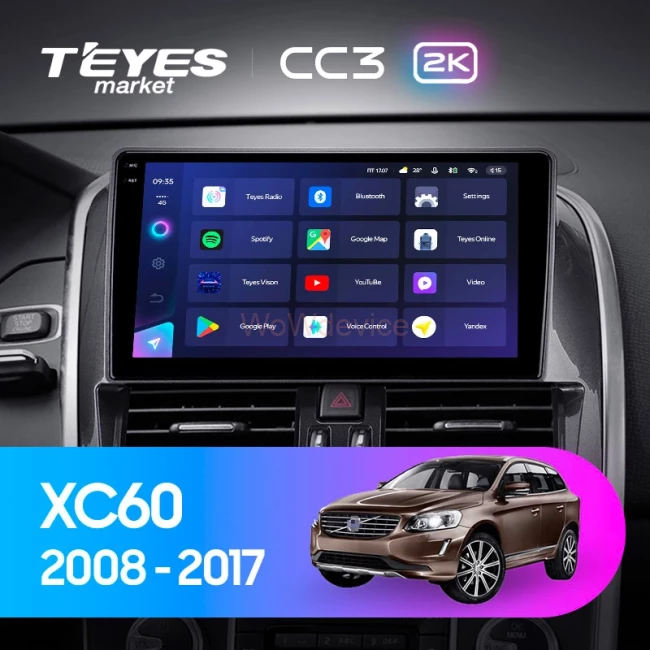 Штатная магнитола Teyes CC3 2K 4/32 Volvo XC60 I 1 (2008-2017) F1