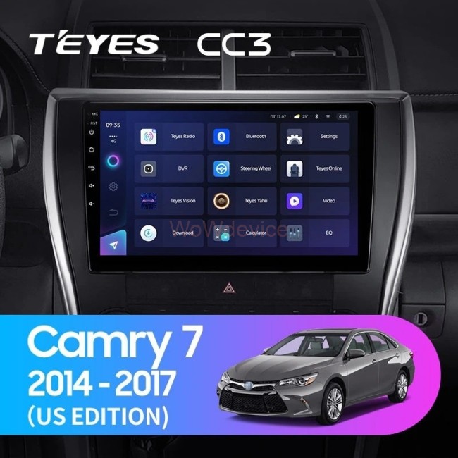 Штатная магнитола Teyes CC3 3/32 Toyota Camry 7 XV 50 55 (2014-2017) (North America)