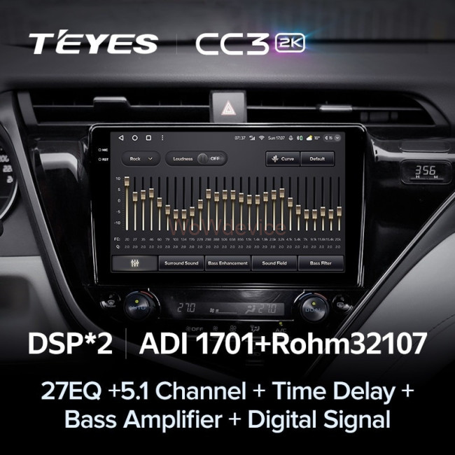 Штатная магнитола Teyes CC3 2K 360 6/128 Toyota Camry 8 XV 70 (2017-2020)