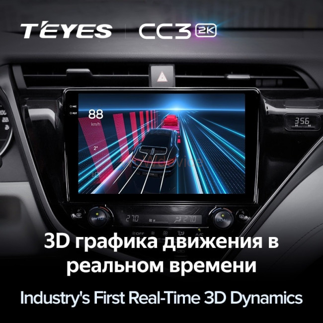 Штатная магнитола Teyes CC3 2K 360 6/128 Toyota Camry 8 XV 70 (2017-2020)