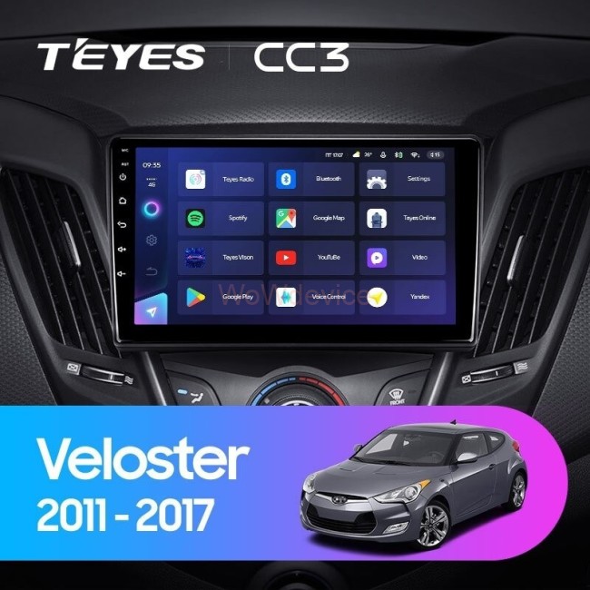 Штатная магнитола Teyes CC3L 4/32 Hyundai Veloster FS (2011-2017) Тип-А