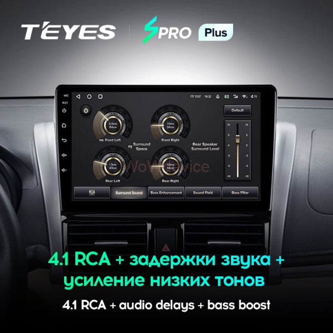 Штатная магнитола Teyes SPRO Plus 4/32 Toyota Vios XP150 (2013-2020)