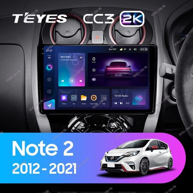 Штатная магнитола Teyes CC3 2K 6/128 Nissan Note 2 E12 (2012-2021)