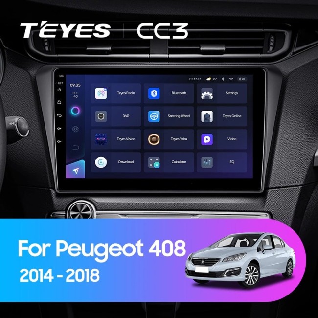 Штатная магнитола Teyes CC3 6/128 Peugeot 408 (2014-2018)