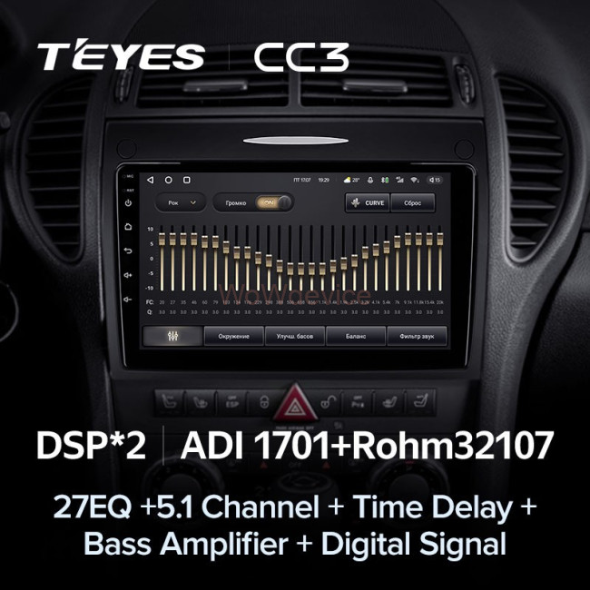 Штатная магнитола Teyes CC3 3/32 Mercedes-Benz SLK-Class R171 (2004-2011)