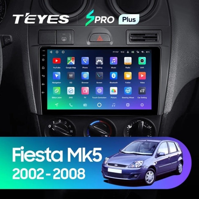 Штатная магнитола Teyes SPRO Plus 6/128 Ford Fiesta Mk5 (2002-2008)