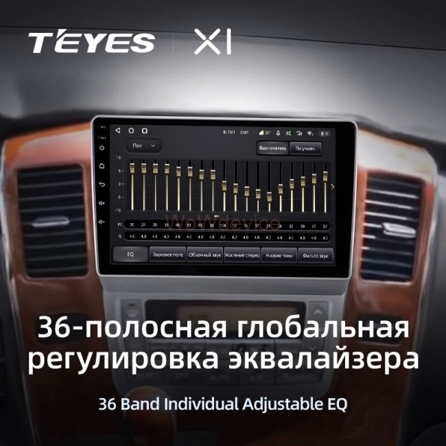 Штатная магнитола Teyes X1 4G 2/32 Toyota Alphard 1 H10 (2005-2008) F2