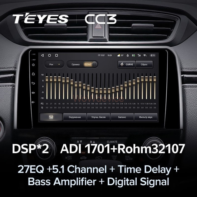 Штатная магнитола Teyes CC3 360 6/128 Honda CR-V 5 RT RW (2016-2018)