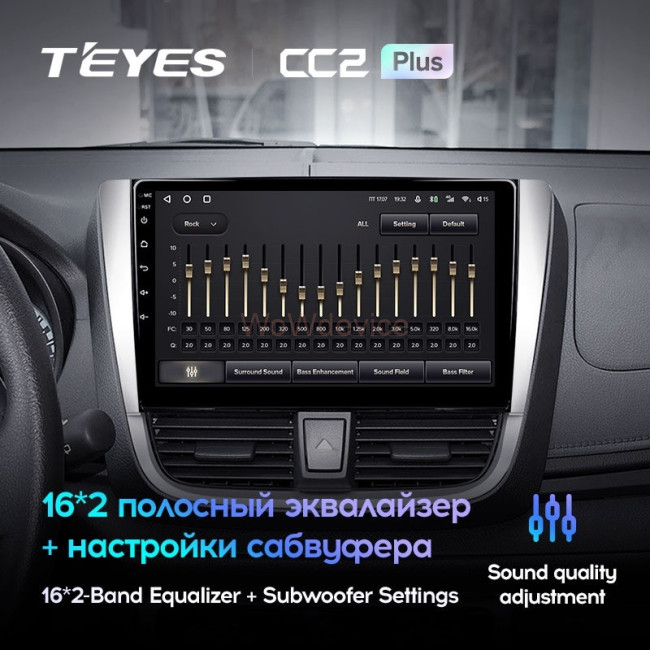 Штатная магнитола Teyes CC2 Plus 4/64 Toyota Yaris L (2016-2019)