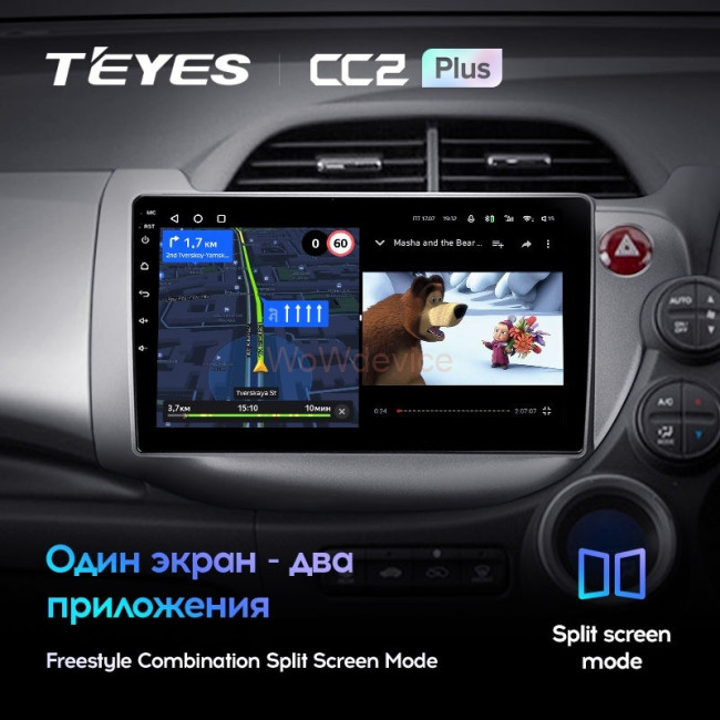 Штатная магнитола Teyes CC2L Plus 2/32 Honda Jazz 2 GG (2007-2014) Правый руль