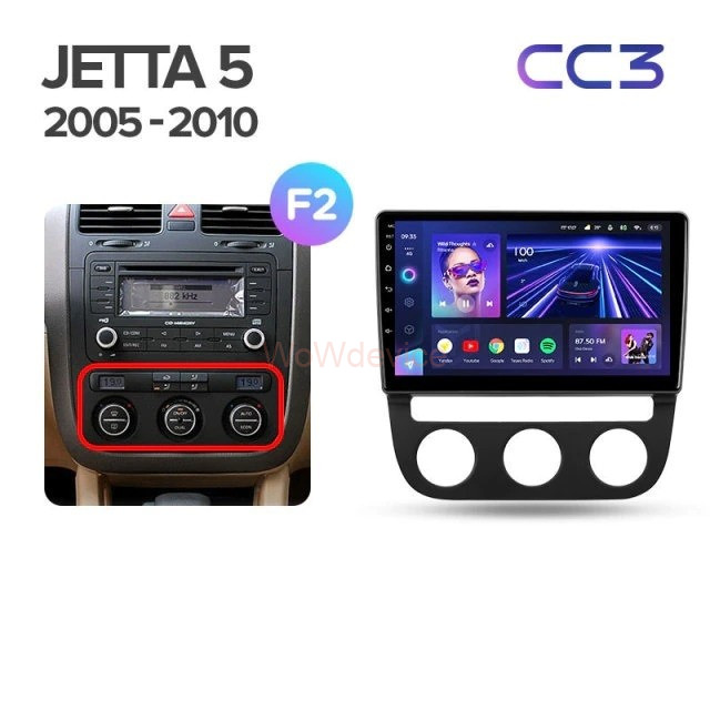 Штатная магнитола Teyes CC3 3/32 Volkswagen Jetta 5 (2005-2010) F2