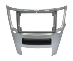 Рамка магнитолы 9.0" (цв.Серебро) для SUBARU Legacy, Outback 2009-2014 Правый руль