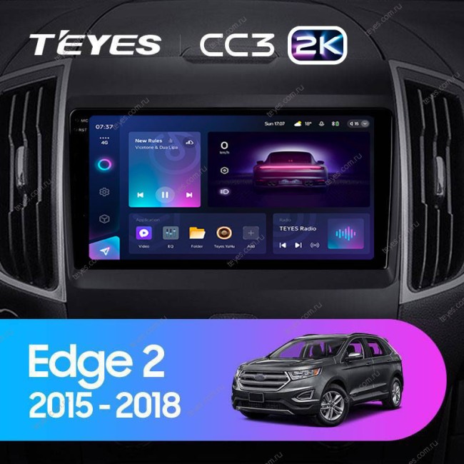 Штатная магнитола Teyes CC3 2K 6/128 Ford Edge 2 (2015-2018) F1