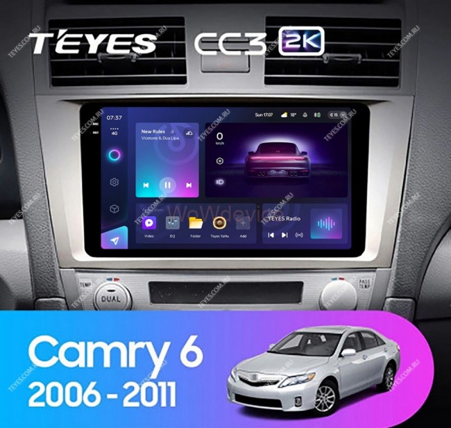 Штатная магнитола Teyes CC3 2K 3/32 Toyota Camry 6 XV 40 50 (2006-2011) F2