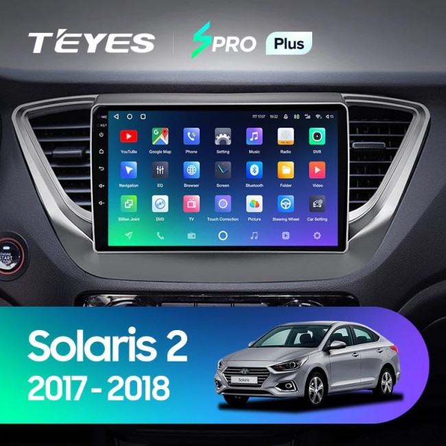 Штатная магнитола Teyes SPRO Plus 3/32 Hyundai Solaris 2 (2017-2018) Тип-A